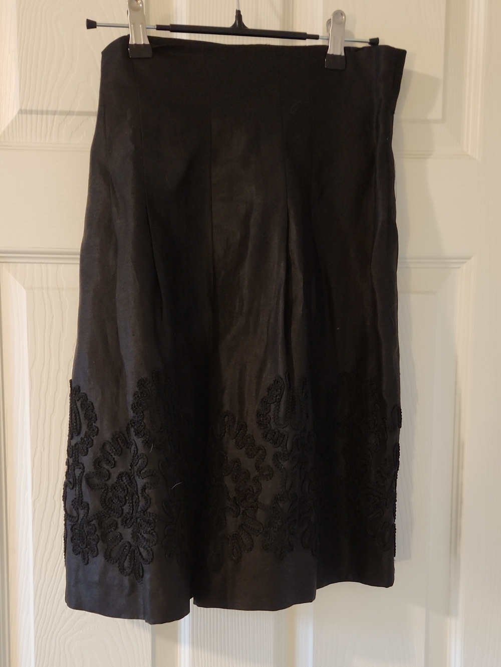 Marie St. Claire Black Embroidered A-Line Dressy Sunday Shorts Sz 12